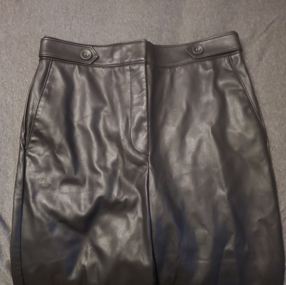 Ann Taylor Faux Black Leather Pant